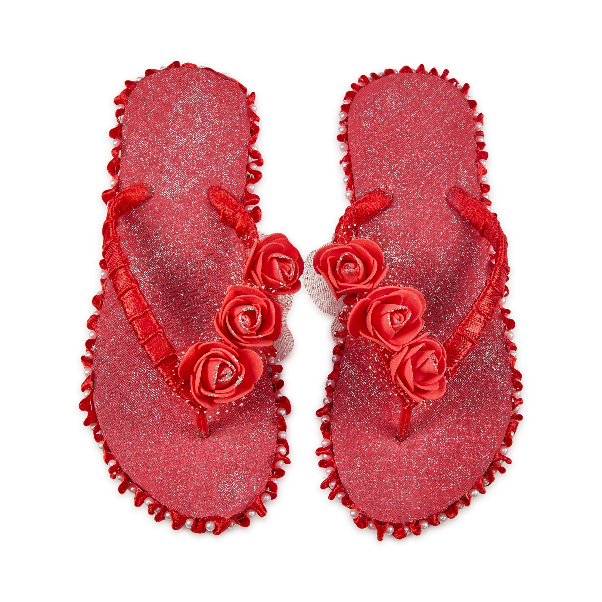 Scarlet Bloom Slippers