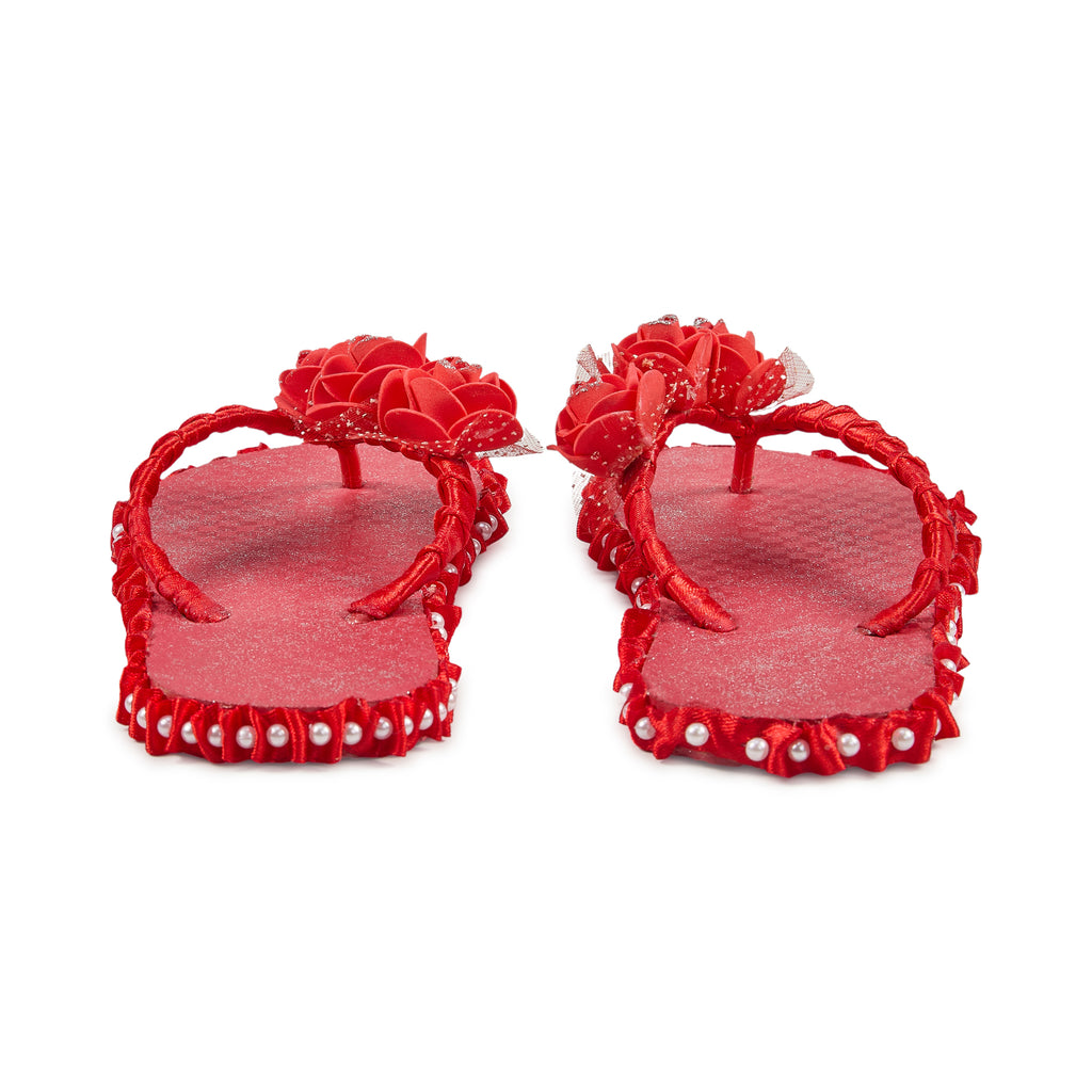 Scarlet Bloom Slippers