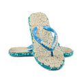 Azure Pearl Handcrafted Slippers