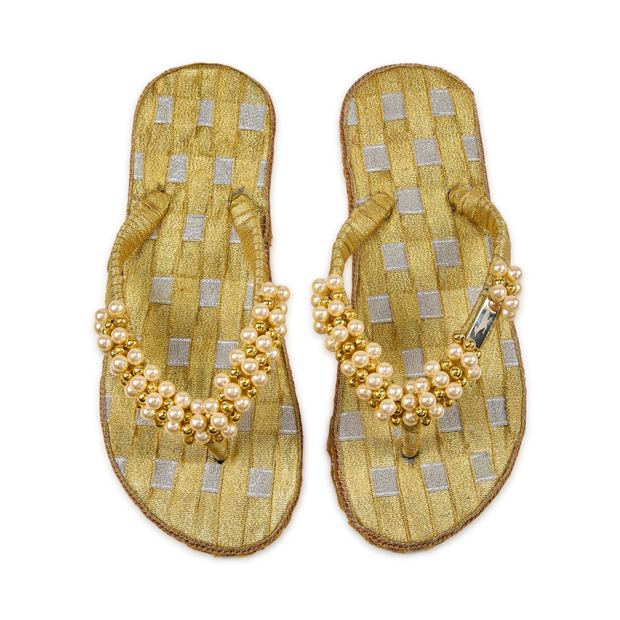 Aurora Gold Pearl Handcrafted Sandals
