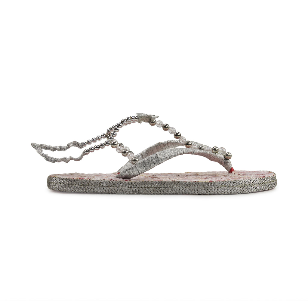 Scarlet Lace Pearl Handcrafted Slippers